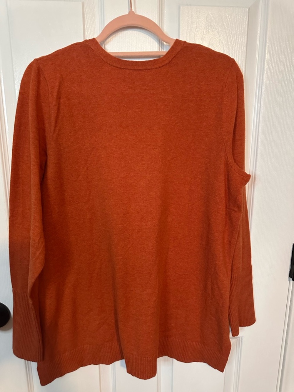 J. Jill Women’s V-Neck Orange Sweater - Picture 7 of 7
